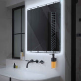 Espejo LED Cuadrado | Control por interruptor de pared | Luz blanca fría - Reyze Seria Edge Model 3